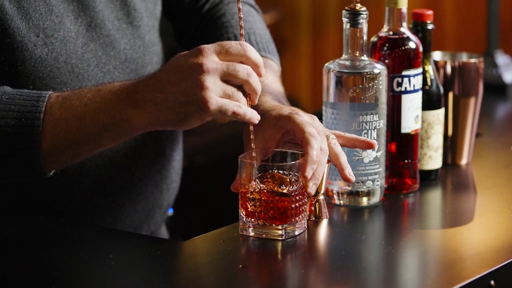 bartender mixing
